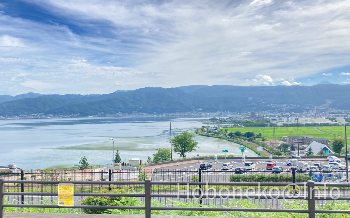 諏訪湖ビューにほっとします